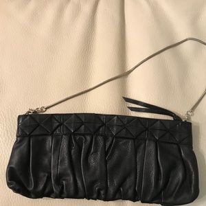 Elliott Lucca Black Leather Clutch